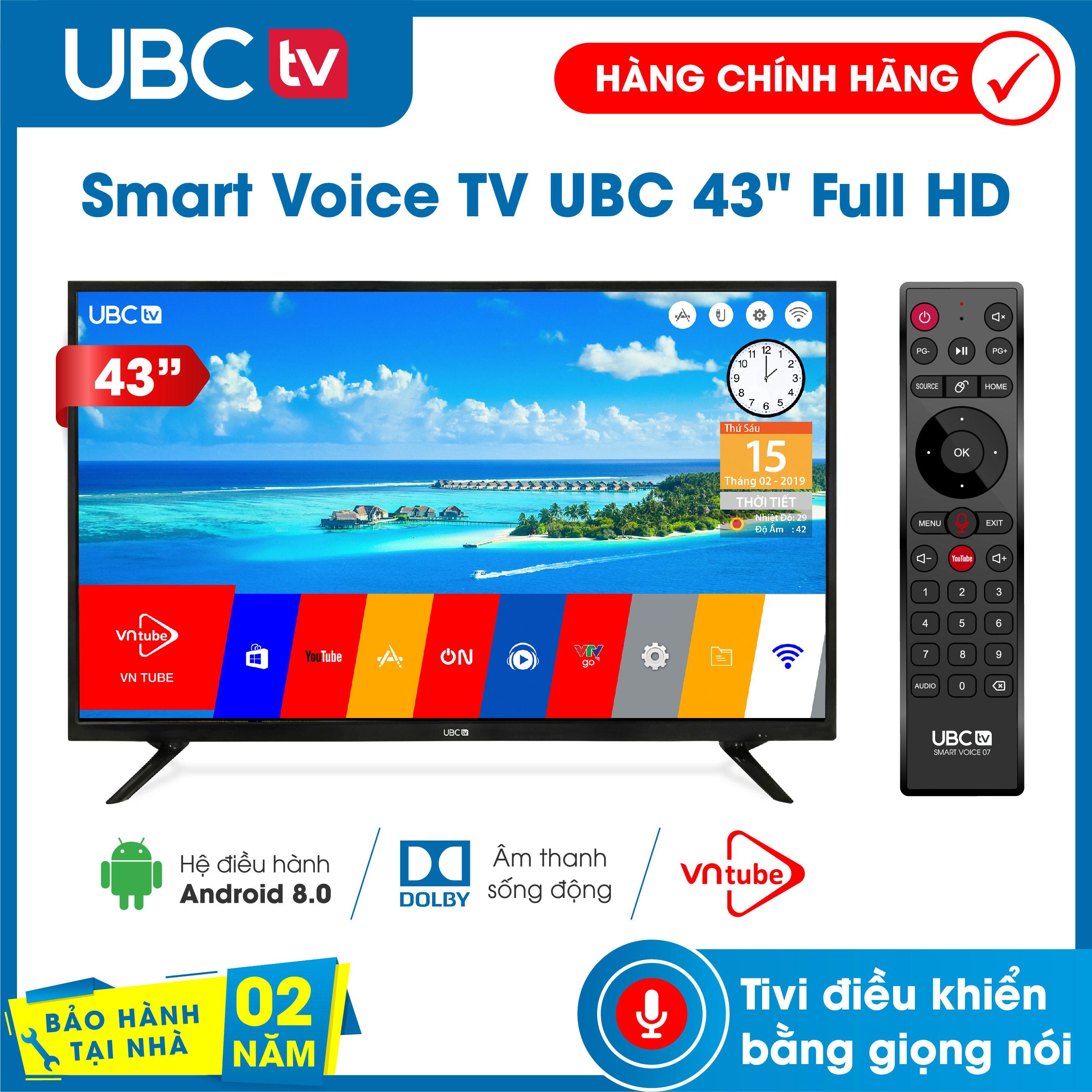 Smart voice tivi Android UBC UB43V700 43inch