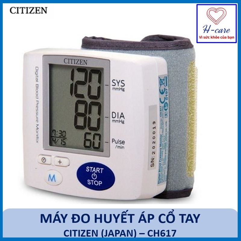 Máy đo huyết áp cổ tay Citizen CH-617