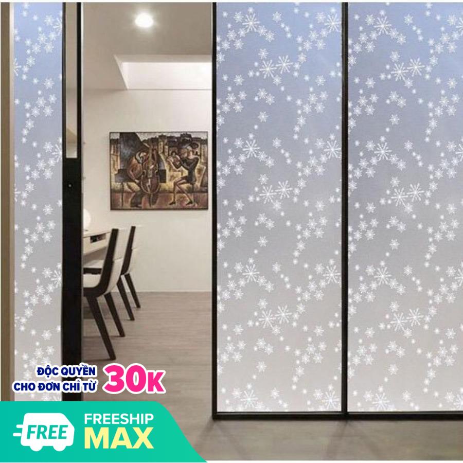 Decal dán kính hoa tuyết