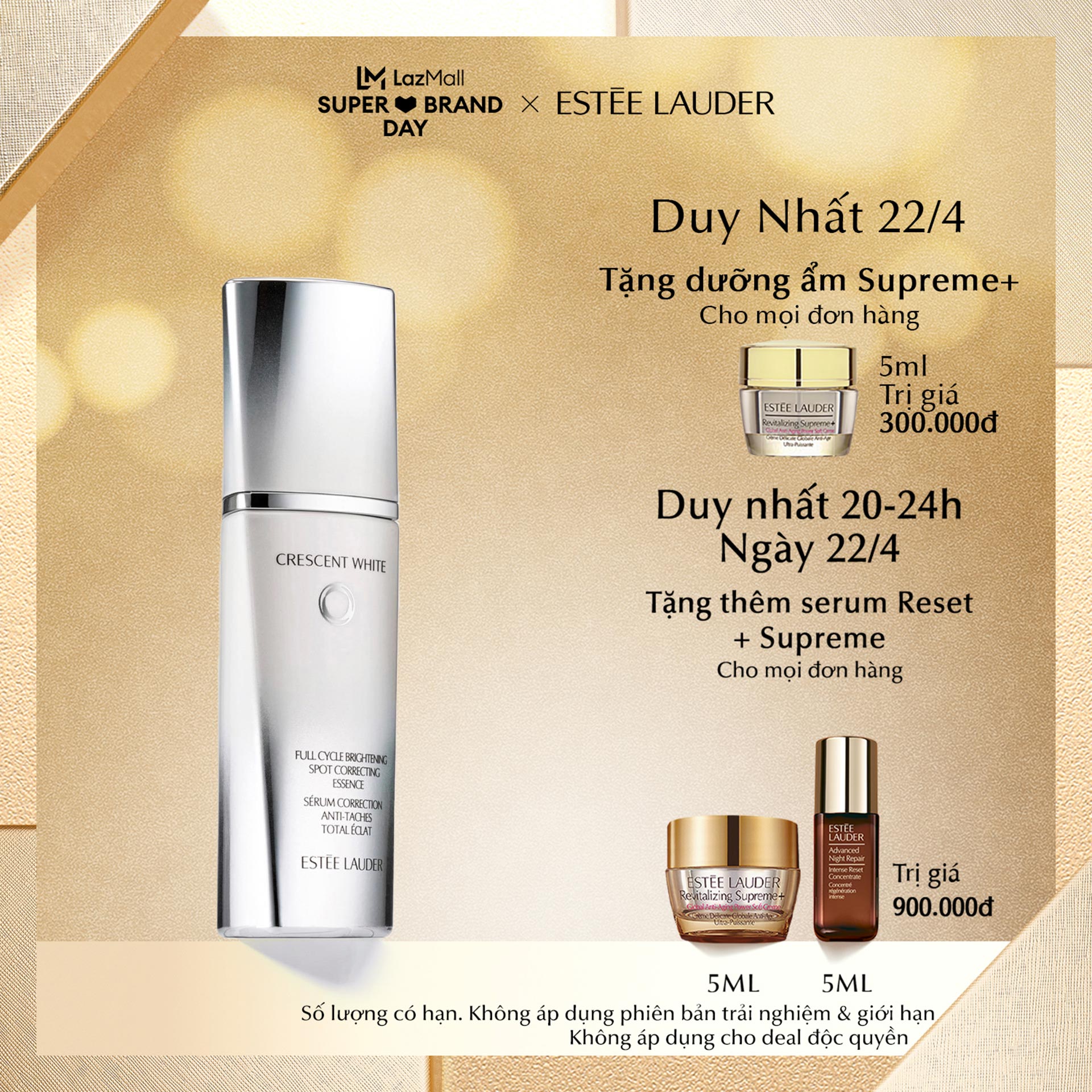 Tinh chất trị nám Estee Lauder Cresent White Full Cycle Brightening Spot Correcting Essence 30ml