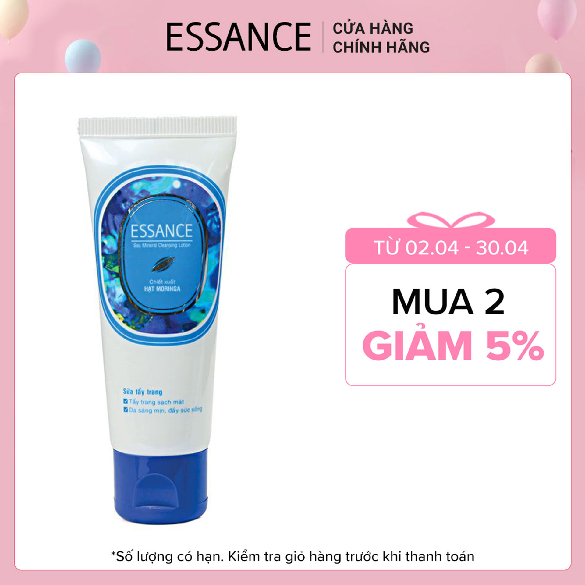 Sữa tẩy trang Essance Sea Mineral Cleansing Lotion 100g