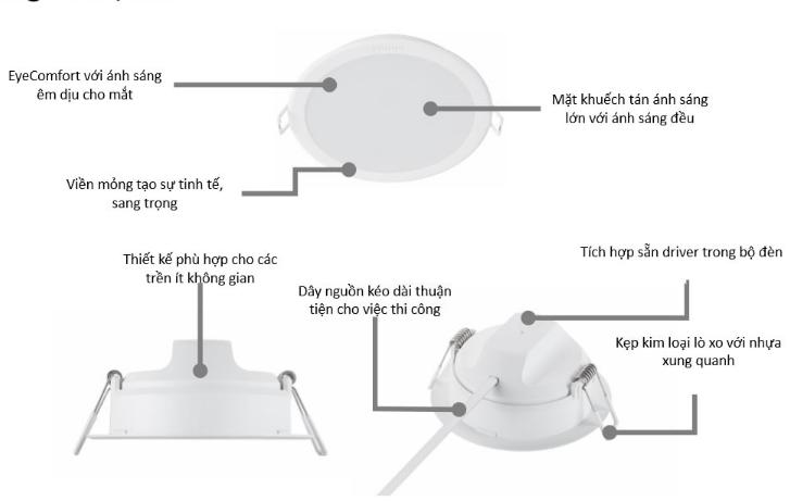 Đèn led downlight Philips 59449