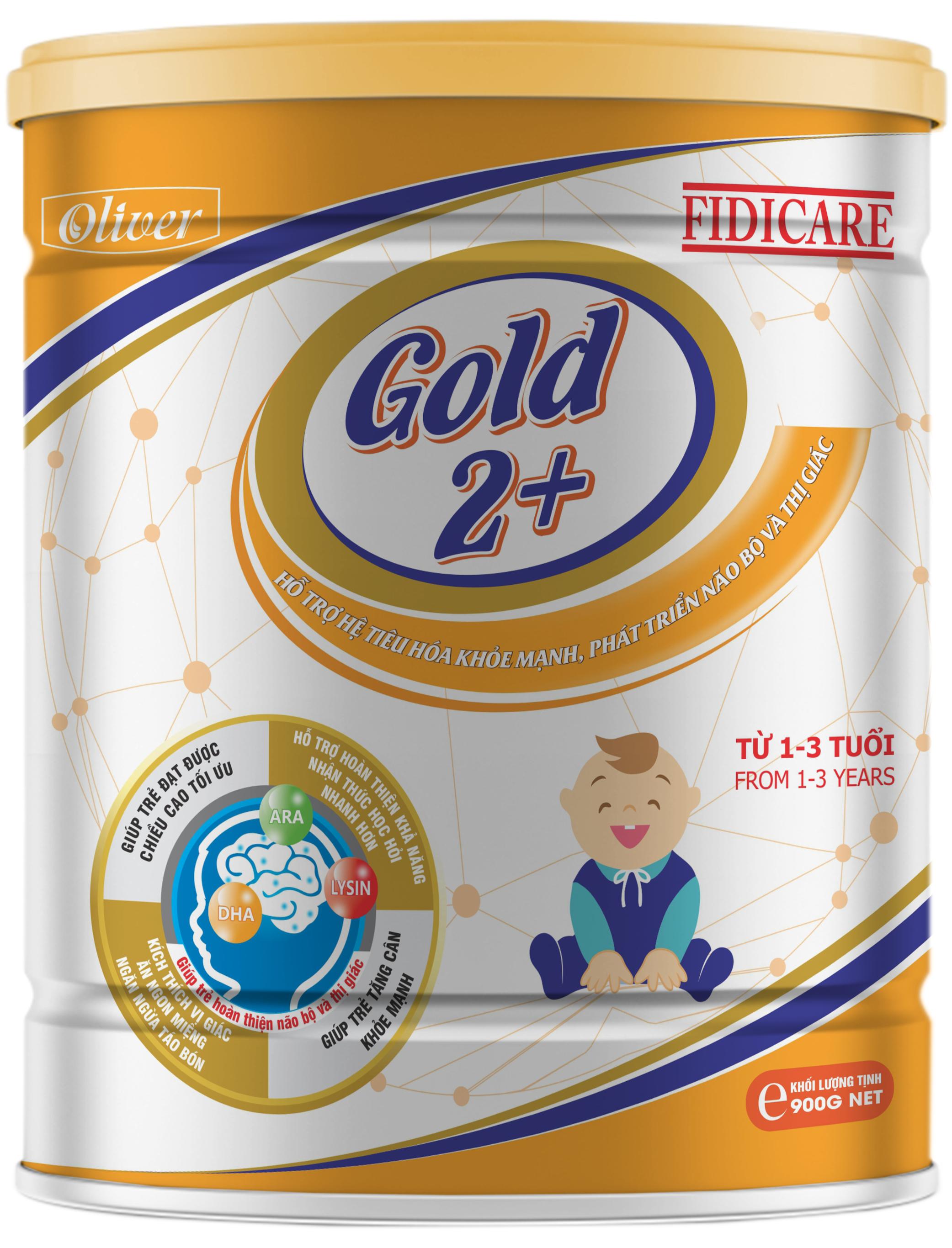 Sữa bột Fidicare Gold 2+ 900g