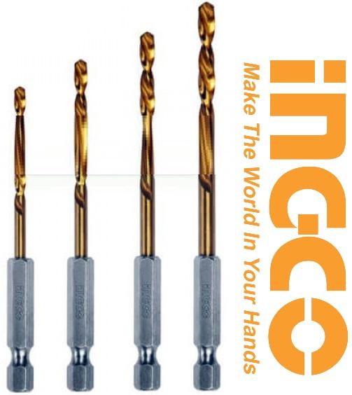 BỘ 4 MŨI KHOAN KIM LOẠI INGCO AKD1402