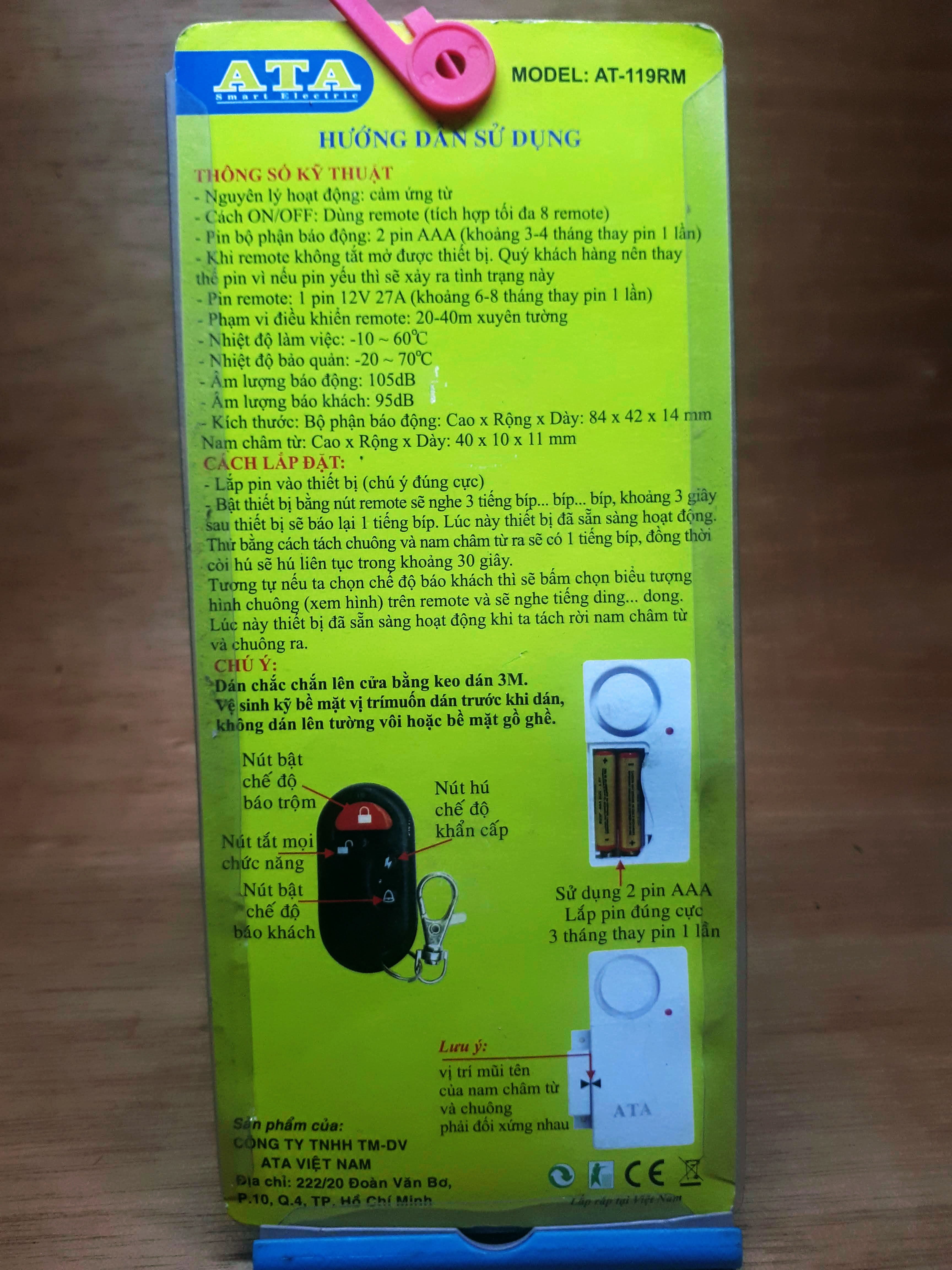 CHUÔNG CỬA ATA 119RM