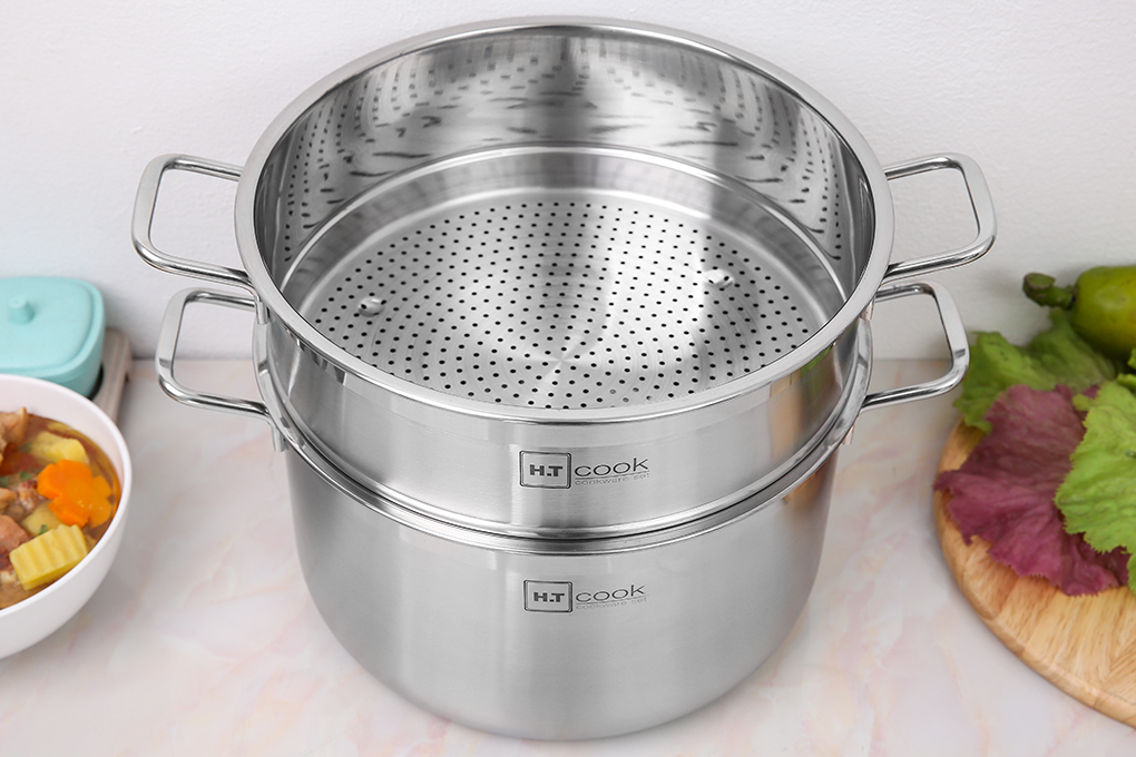 BỘ NỒI XỬNG HẤP INOX H.T COOK HTNX28001