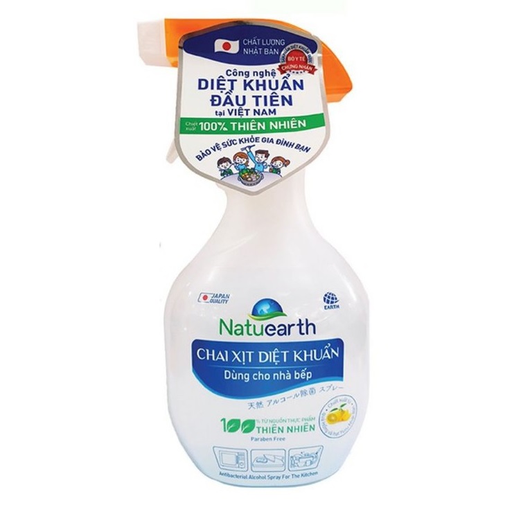 Xịt Diệt Khuẩn nhà bếp Natuearth 410ml