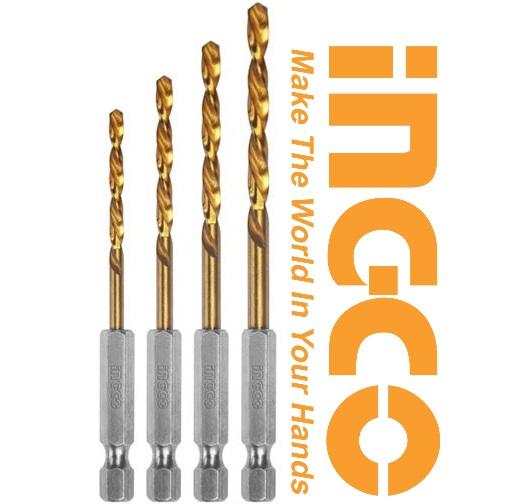 BỘ 4 MŨI KHOAN KIM LOẠI INGCO AKD1402