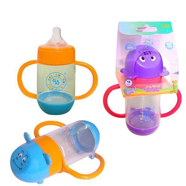 Bình cổ rộng, núm silicone Ami AM55409 - 150ml