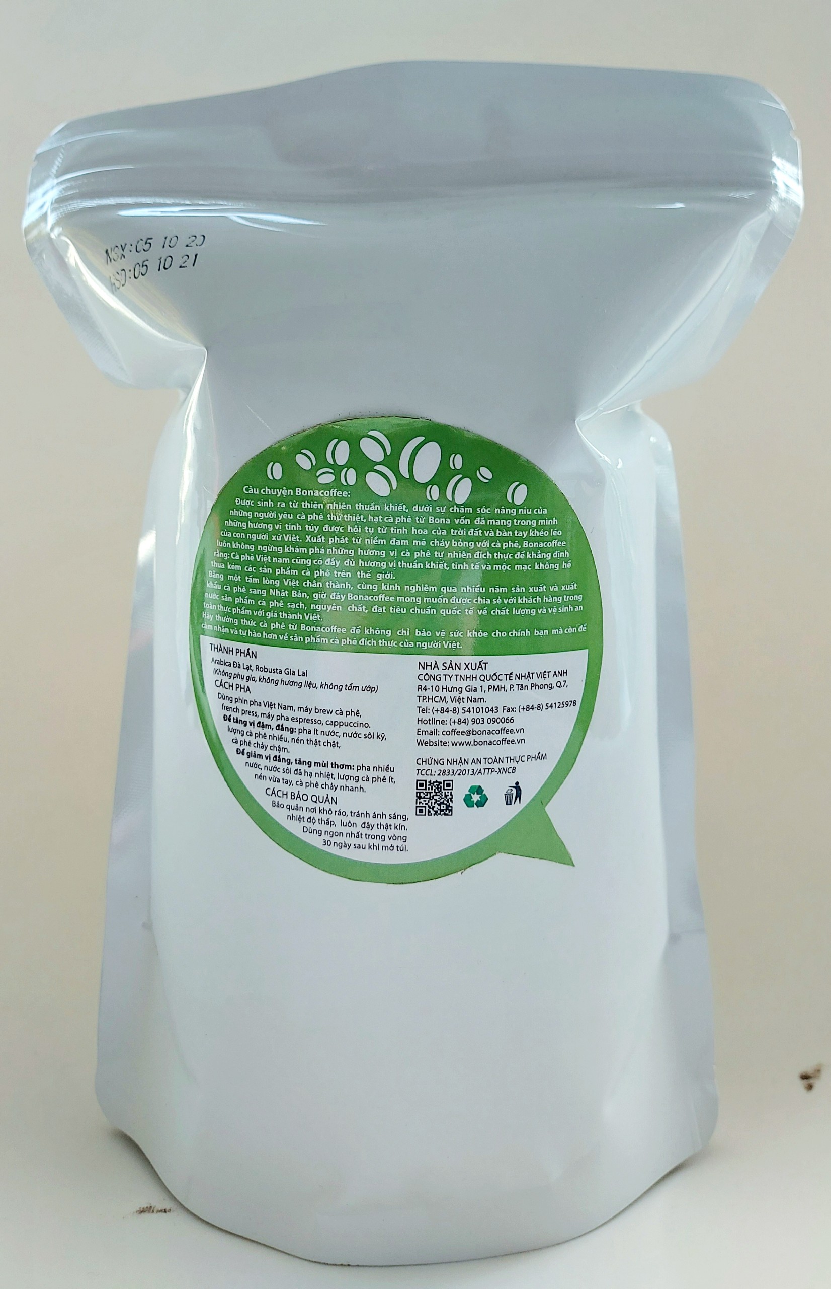 Cà Phê Rang Xay Nguyên Chất Bona Coffee