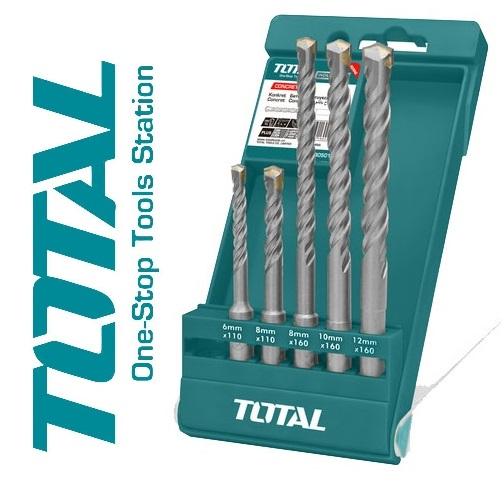 BỘ 5 MŨI KHOAN BÊ TÔNG ĐUÔI GÀI TOTAL TAC190501