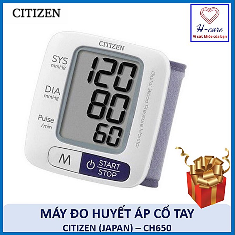 Máy đo huyết áp cổ tay Citizen CH-650