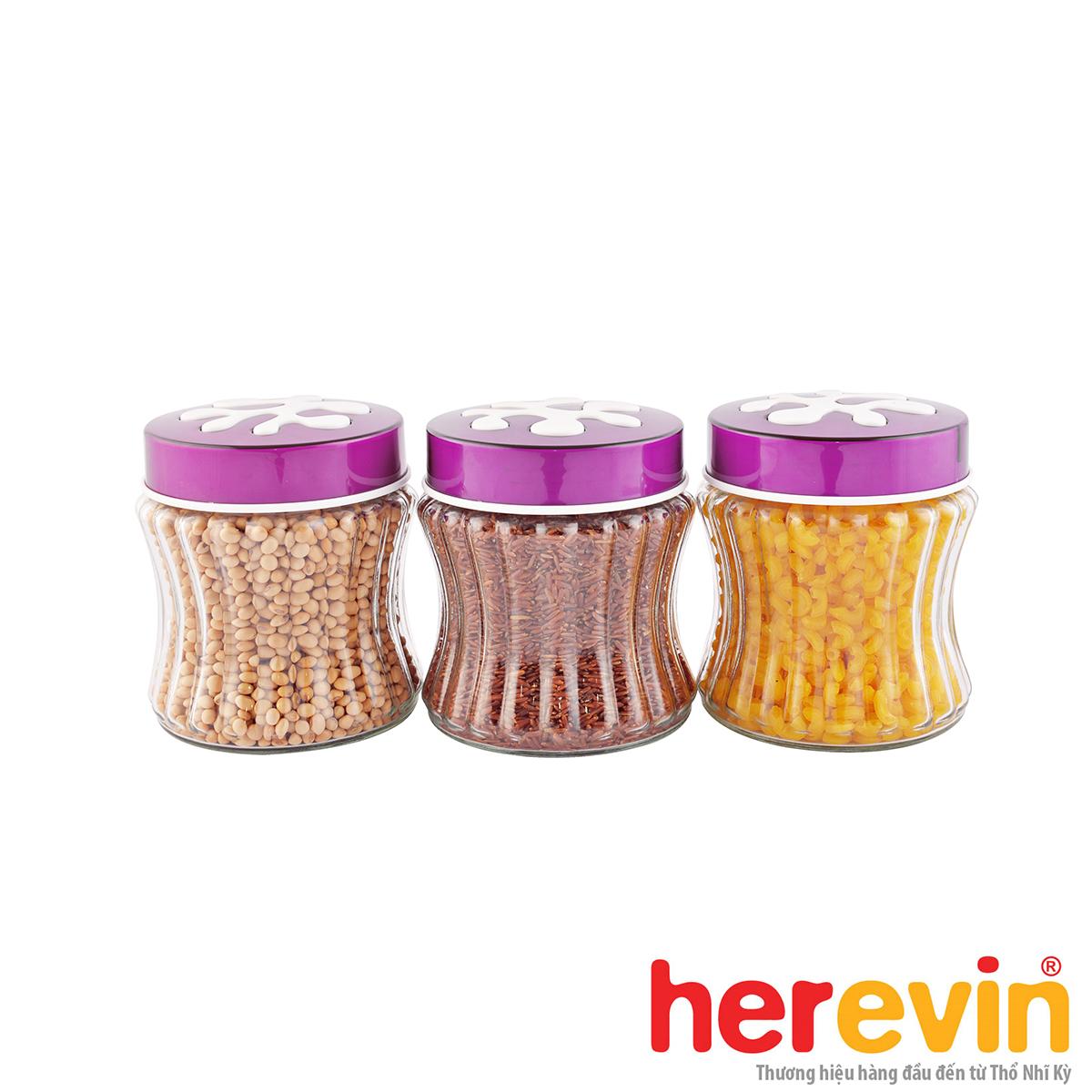 Hũ thủy tinh sọc Herevin 135903 - 1L