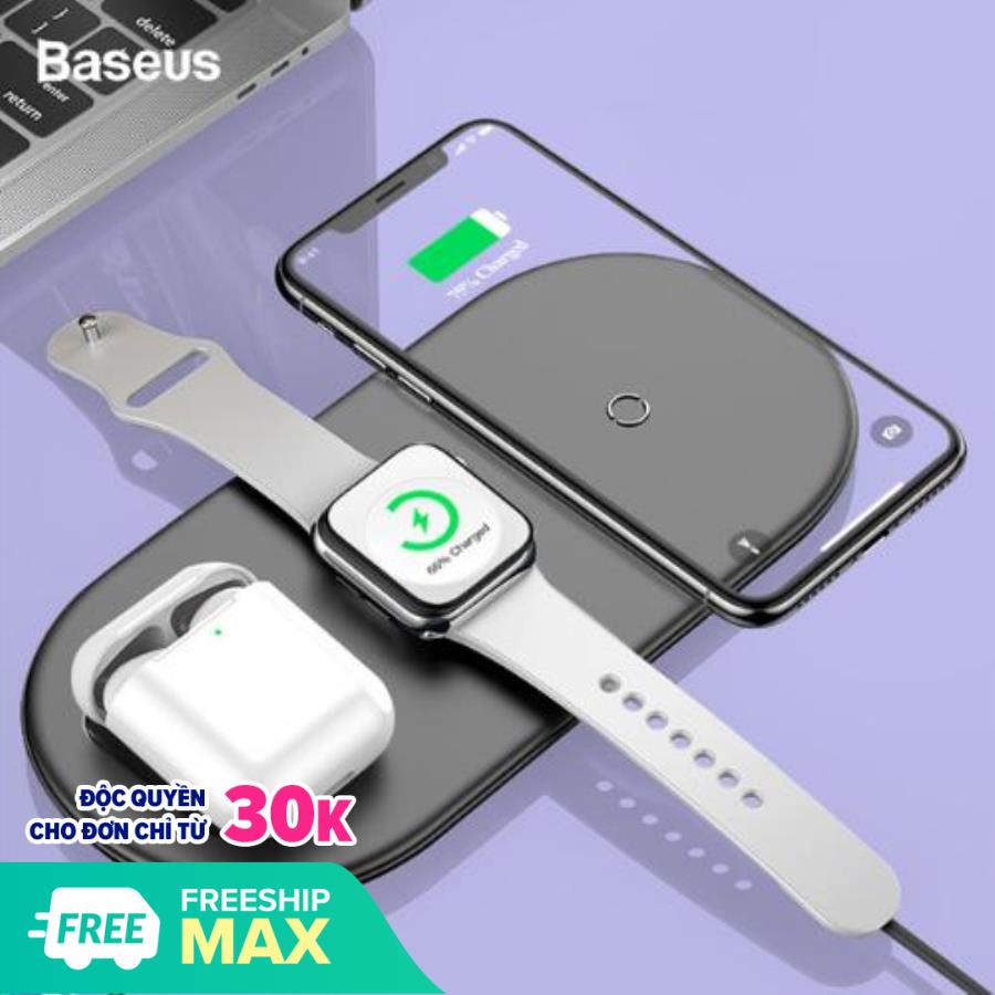 Sạc nhanh không dây Baseus WX3IN1