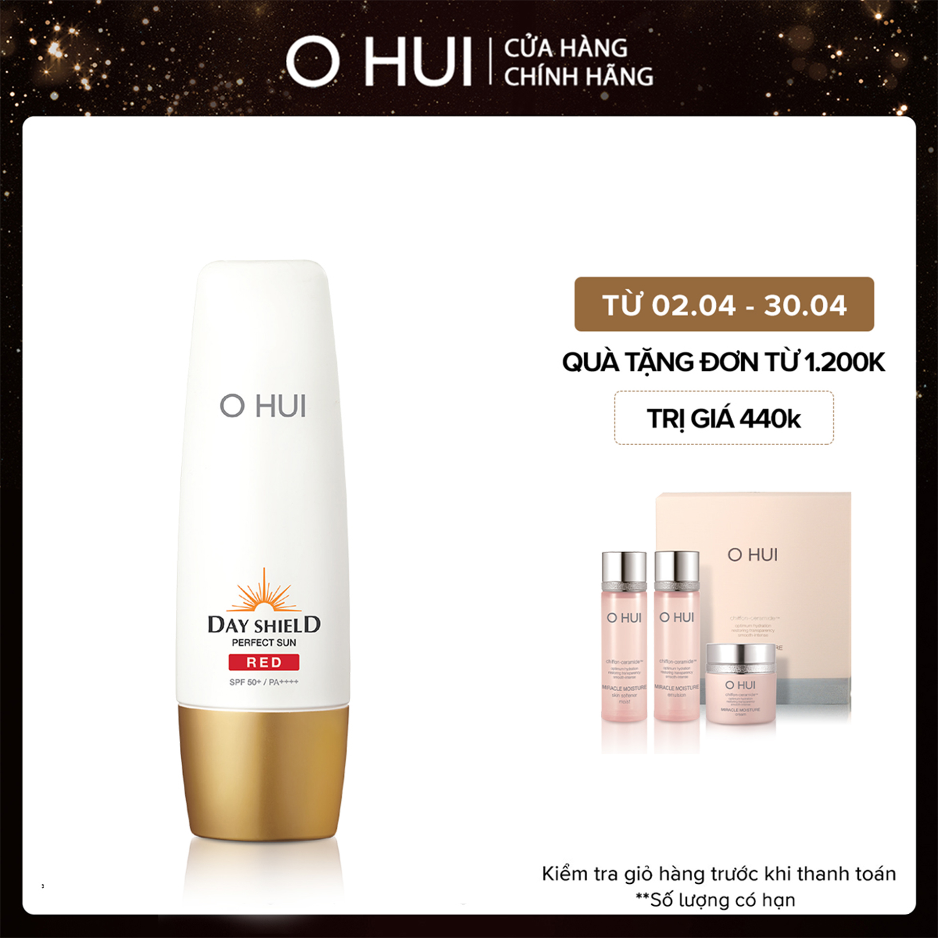 Kem chống nắng Ohui Perfect Sun Red SPF50 50ml
