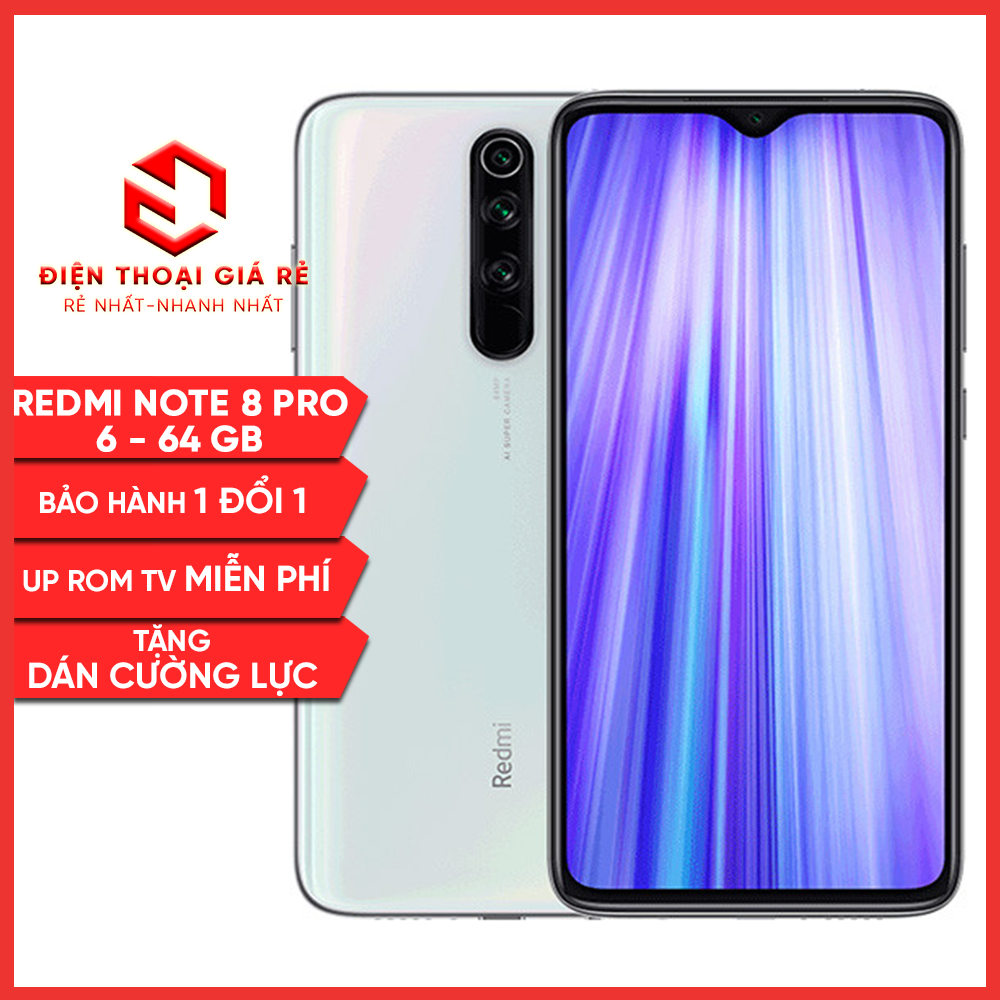 Điện thoại Xiaomi Redmi Note 8 Pro - 6Gb RAM, 64GB, 6.53 inch
