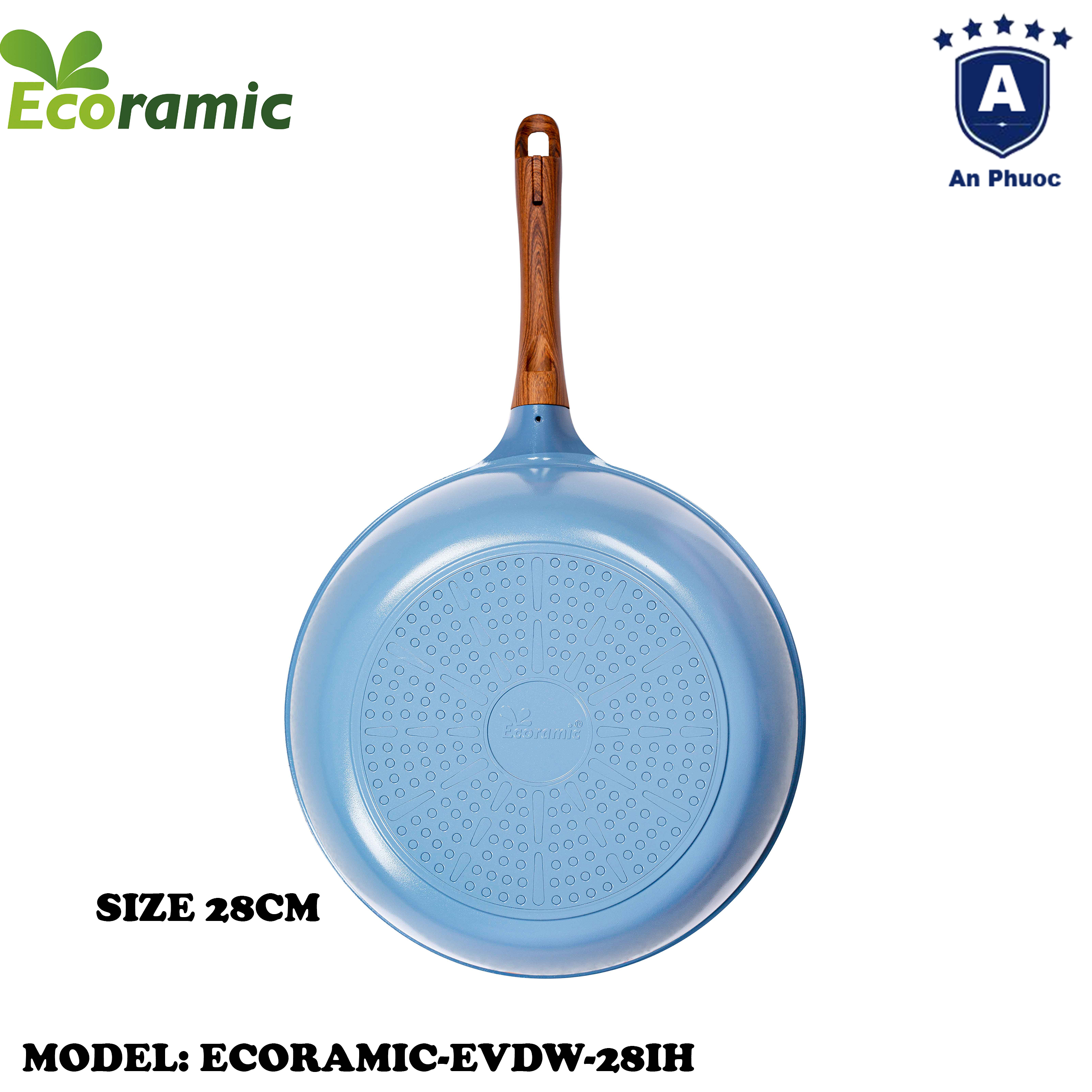 CHẢO CHỐNG DÍNH VÂN ĐÁ ECORAMIC EVDW-28IH