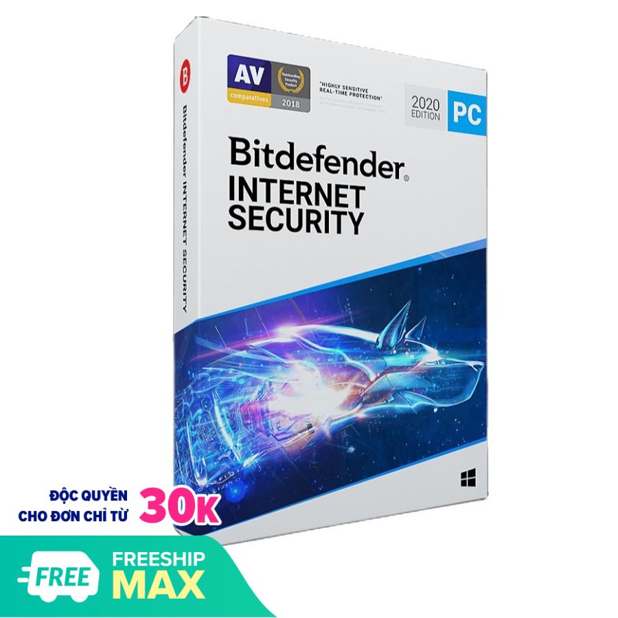 Phần mềm diệt virus Bitdefender Internet Security (1 PC/1 năm)