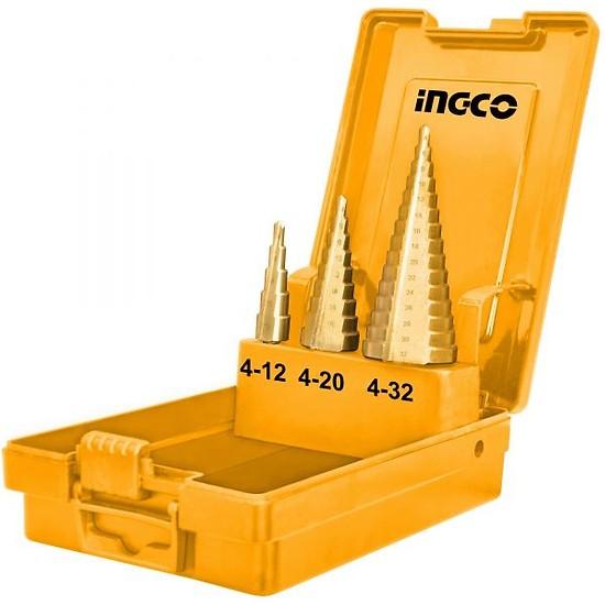 BỘ 3 MŨI KHOAN CHÓP NÓN INGCO AKSDS0301