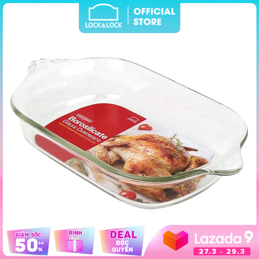 Đĩa thủy tinh chịu nhiệt Lock&Lock Glass Ovenware Pound Cake - LLG581 1.37L