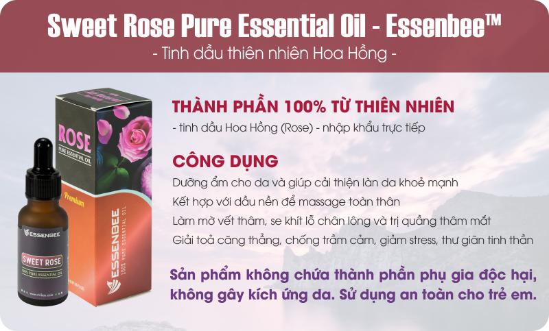 TINH DẦU ESSENBEE HOA HỒNG