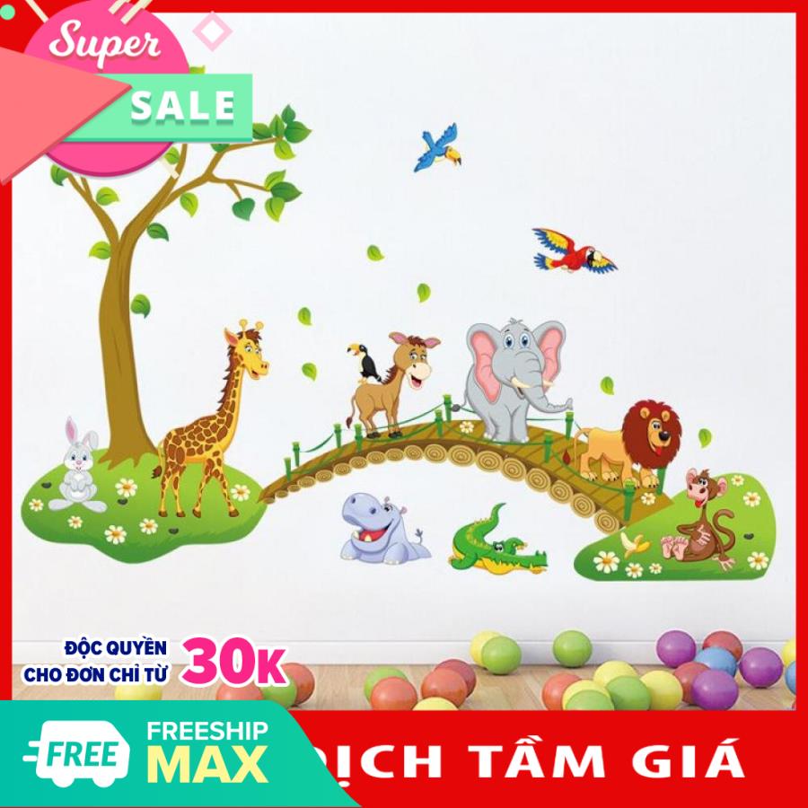 Decal trang trí động vật