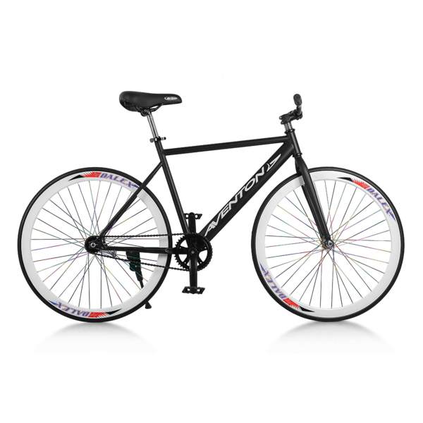 Xe đạp Fixed Gear Single Avents New 2018 (Đen phối trắng)