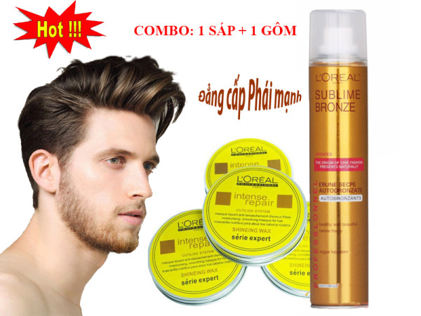Combo Sáp Vuốt Tóc Mềm Cho Nam&Keo Vuôt Tóc, Mã L15, Công Nghệ của Pháp, dễ tạo kiểu, phù hợp với hầu hết chất tóc, trông tự nhiên