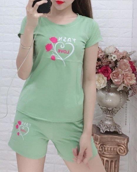 Bộ đồ đùi mặc nhà thêu hoa siêu xinh