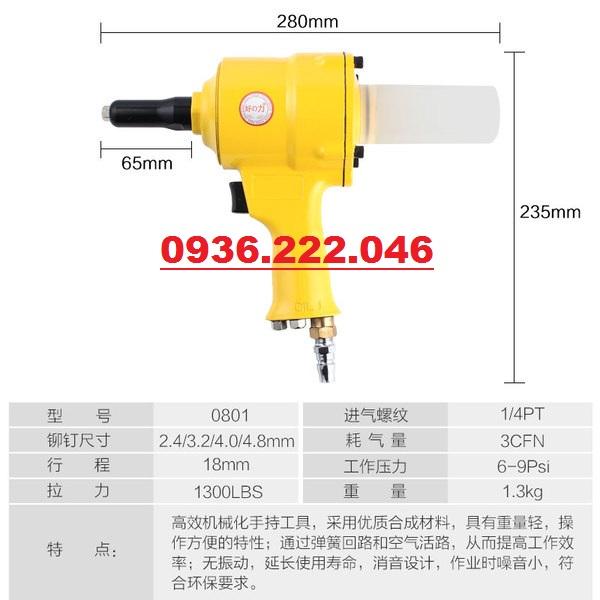 Kìm rút đinh rive hơi rút đinh 2-5mm