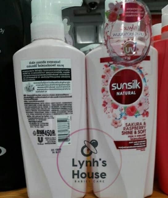 Dầu gội Sunsilk Sakura Rápberry - 450ml - Thái Lan