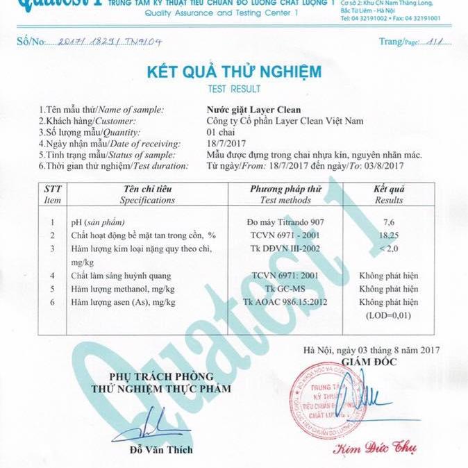 [HCM]Nước giặt hữu cơ LayerClean 5 lít - Hương Gió Biển