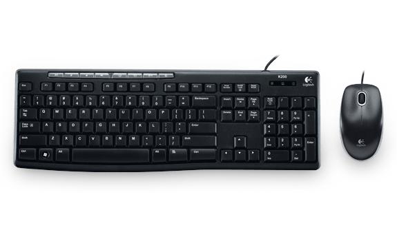 Bộ bàn phím và chuột LOGITECH Combo MK200 (Đen) Chính Hãng