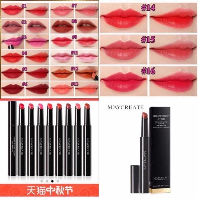 Son lì dạng bút có dưỡng MayCreate Coco Stylo 3.8g