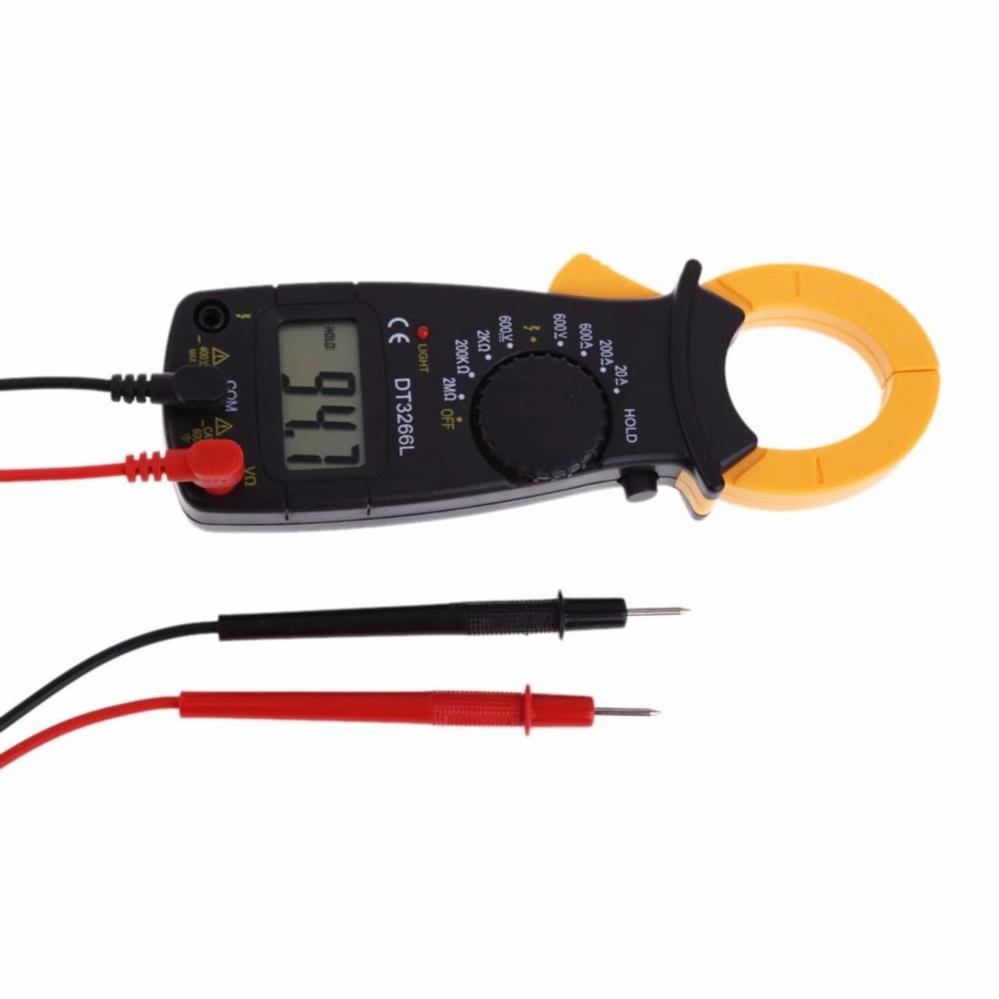 LCD Digital Clamp Meter AC DC Current Voltage Resistance Tester DT3266L