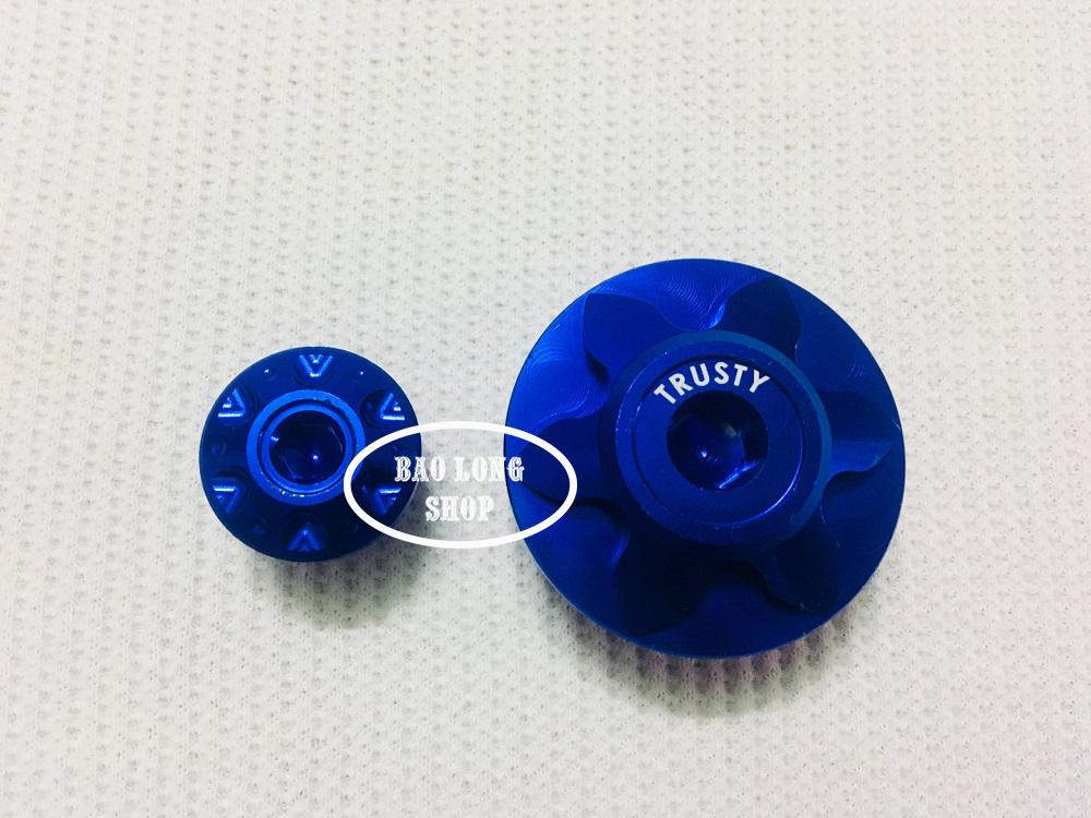 Ốc mâm lửa trang trí xe Exciter,Sirius (màu Xanh)