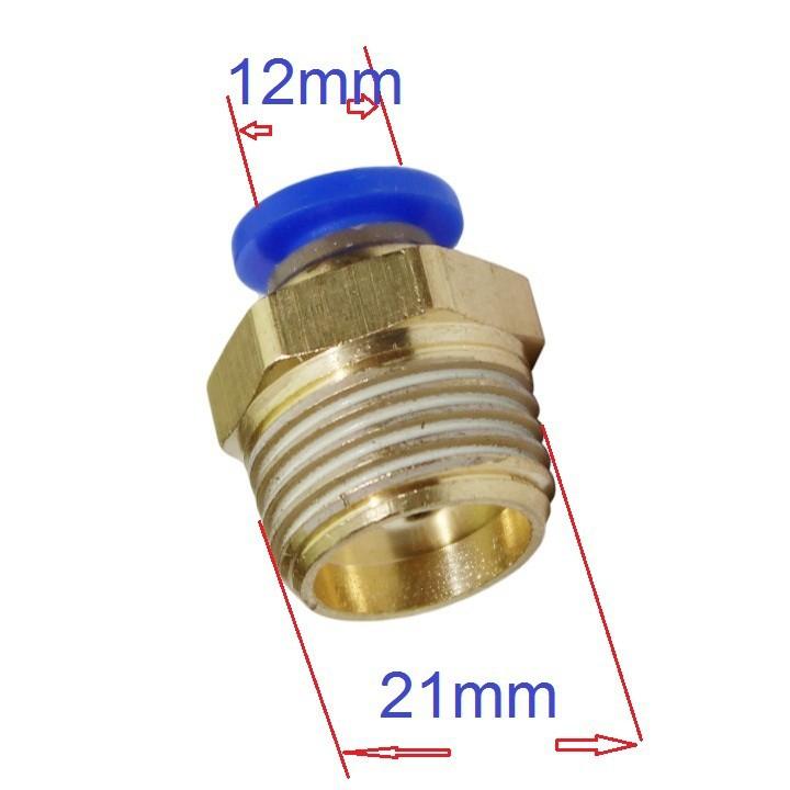 Đầu ren ngoài 21mm nối ống phun sương 12mm trong hệ thống phun sương