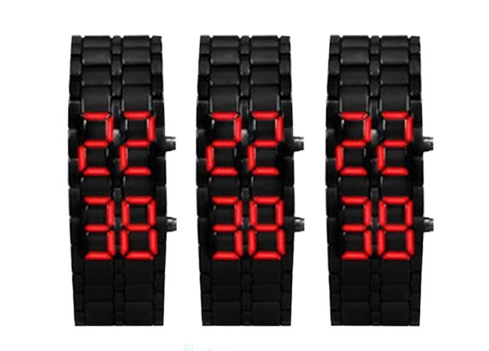 Đồng hồ led Samurai (đen)