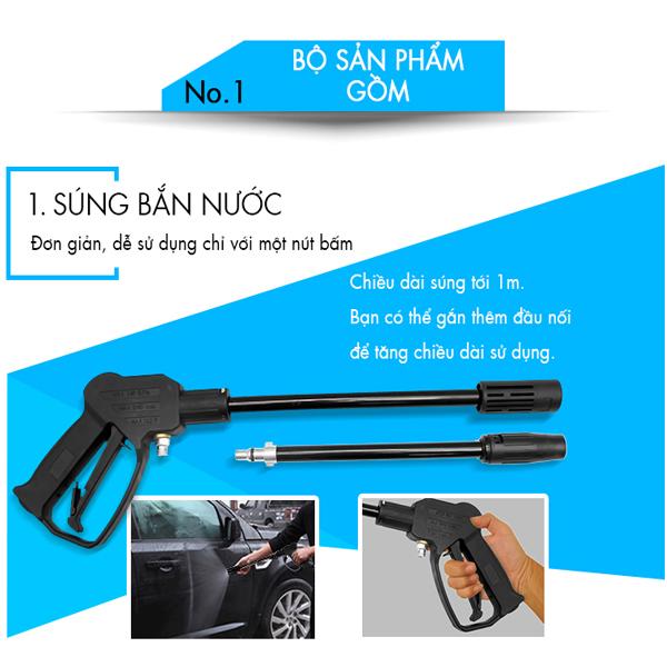 [HCM]Máy rửa xe cao áp tự hút nước Kachi