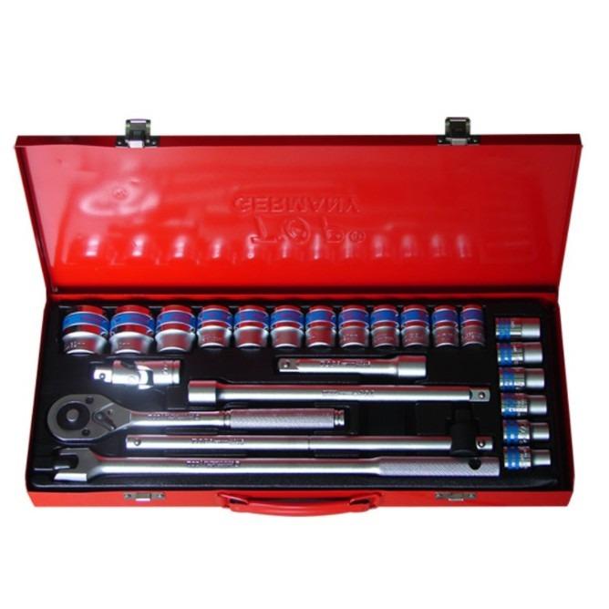 Bộ tuýp 24 món Đức - Bông 1/2''  (10 - 32mm) - hệ mét hiệu TOP