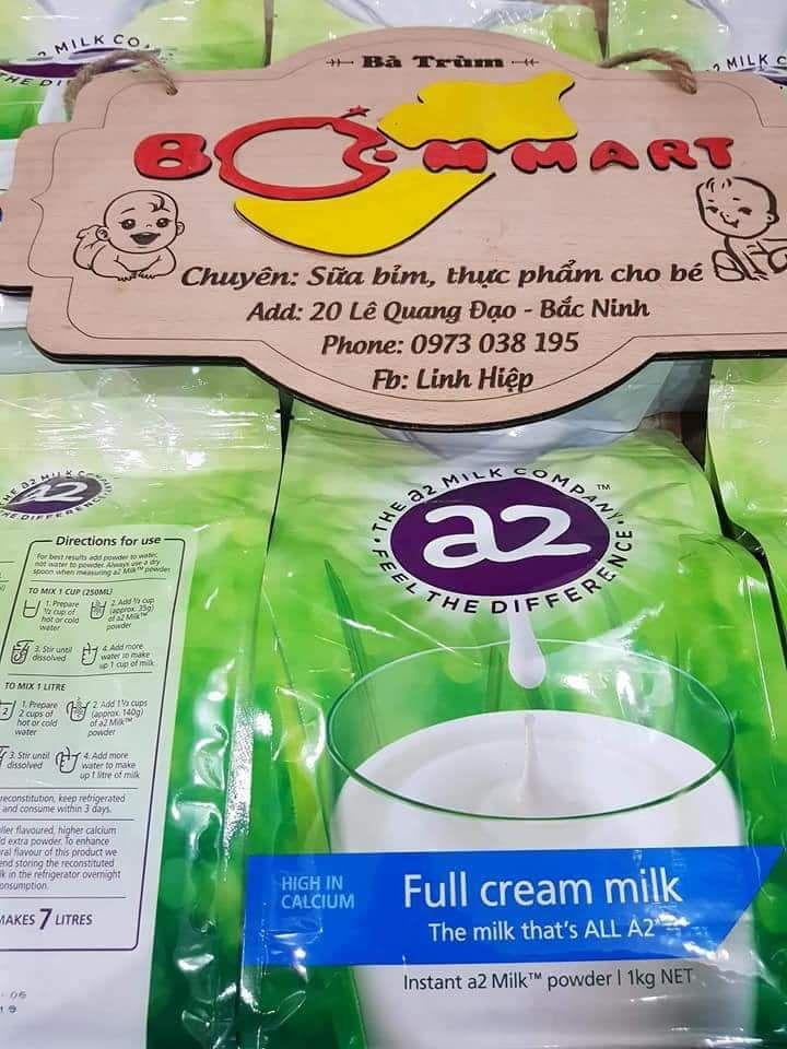Sữa tươi nguyên kem dạng bột A2 úc gói 1kg