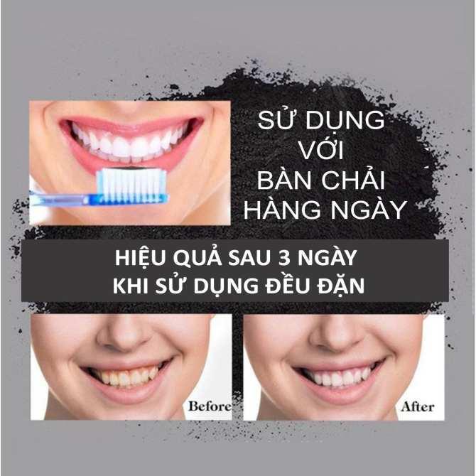 Bột tẩy trắng răng than hoạt tính teeth whitening