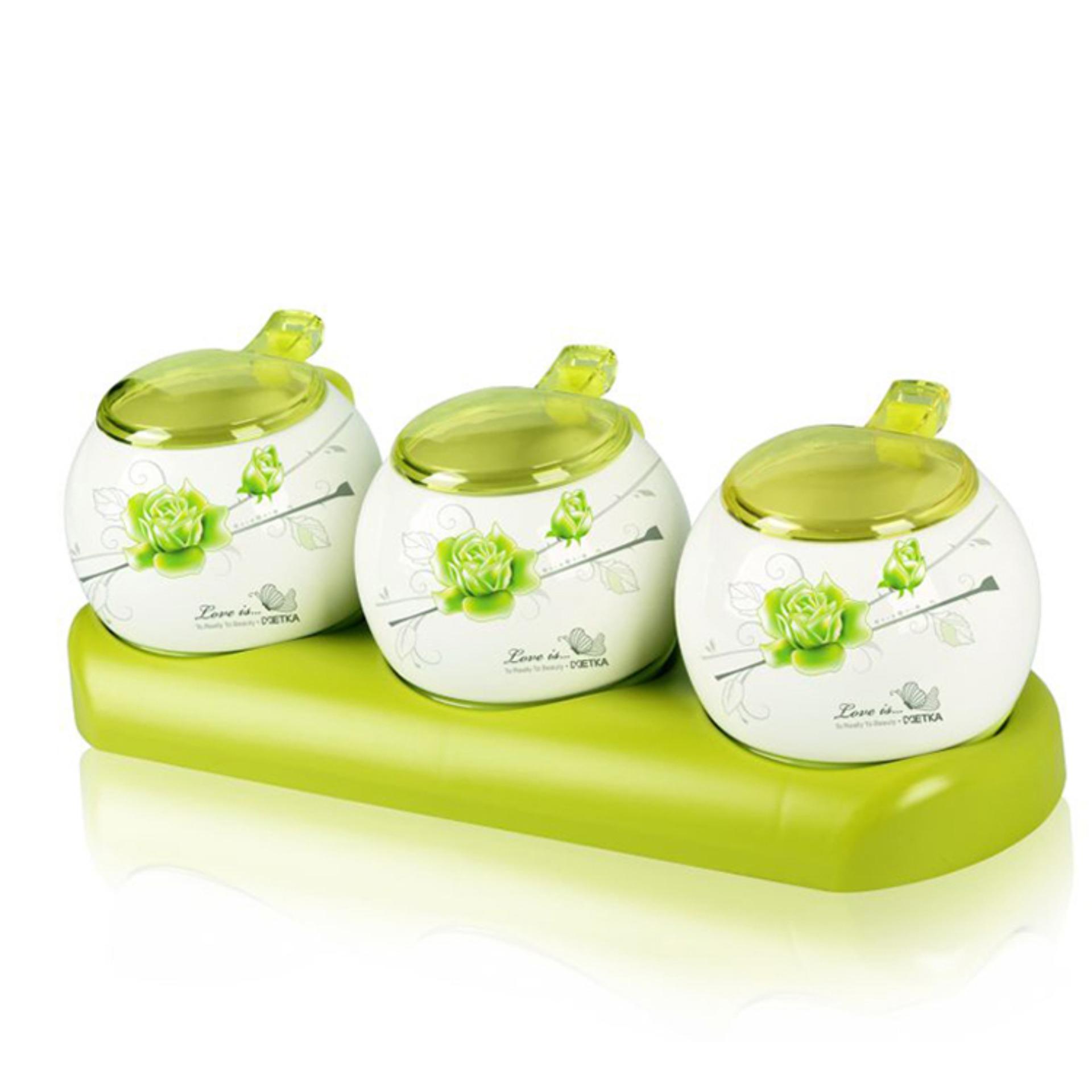 Bộ 3 lọ sứ đựng gia vị