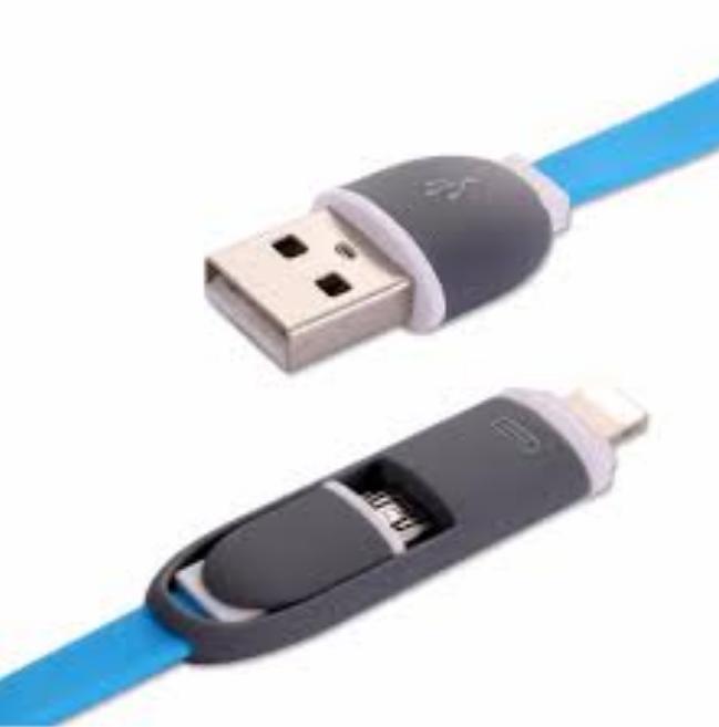 Dây cáp sạc 2 đầu dùng cho (iphone va sam sung)