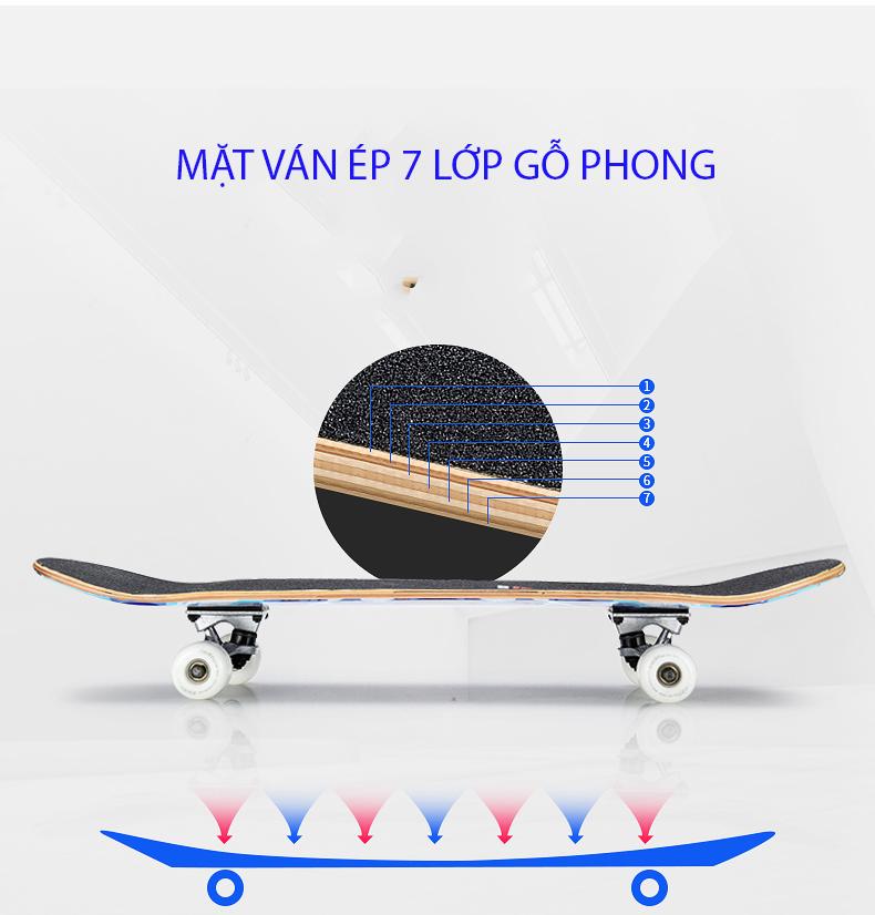 Ván trượt mặt nhám cho bé dòng cao cấp Skateboard 2020 (cỡ nhỏ)