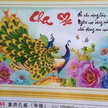 TRANH ĐÍNH ĐÁ CHA MẸ YN5365-KT 105X50