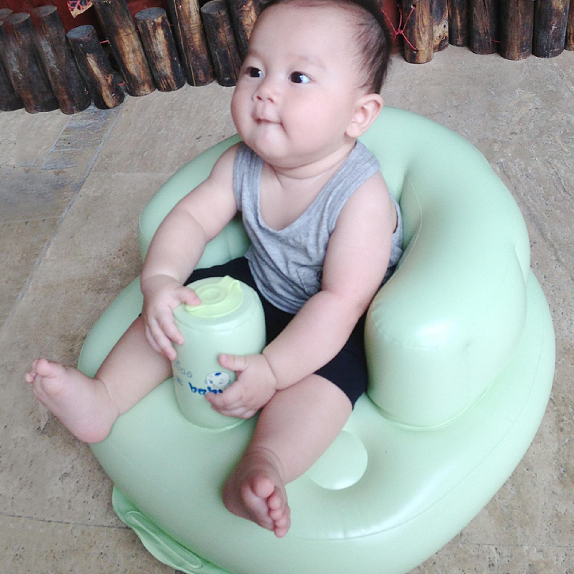 Ghế hơi tập ngồi bơm tay cho bé