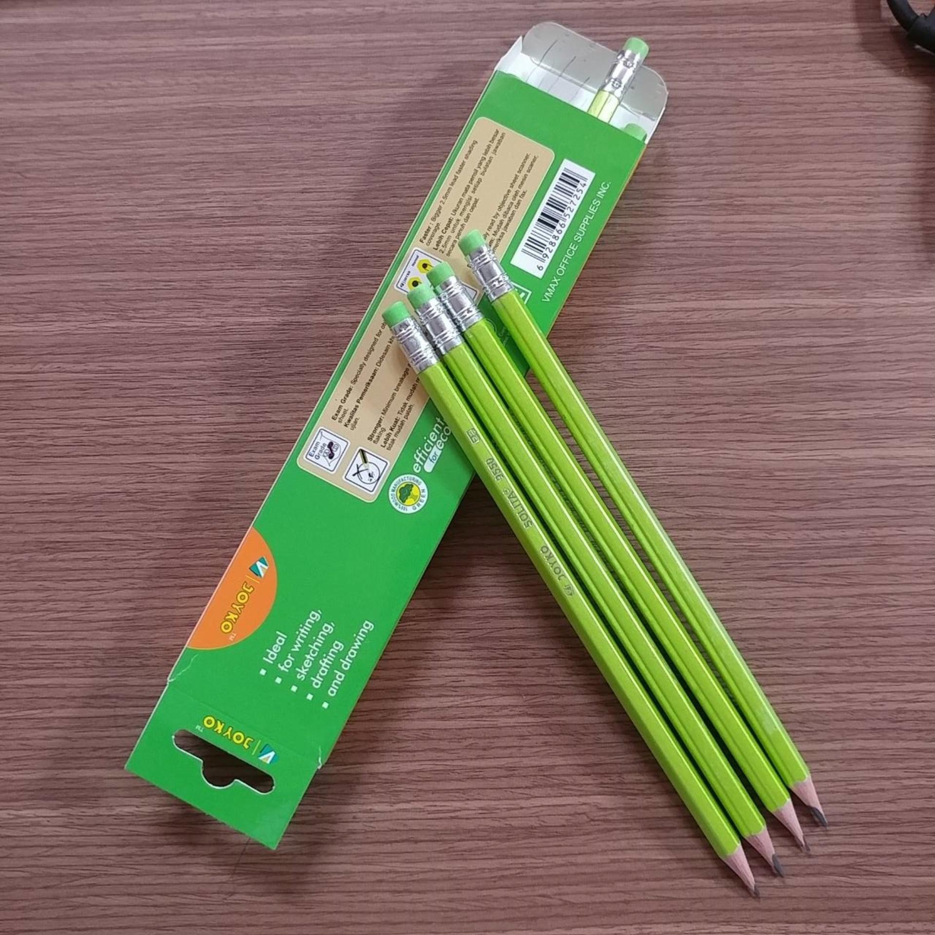 [HCM]HỘP 12 CÂY BÚT CHÌ 2B DẠ QUANG JOYKO 9550
