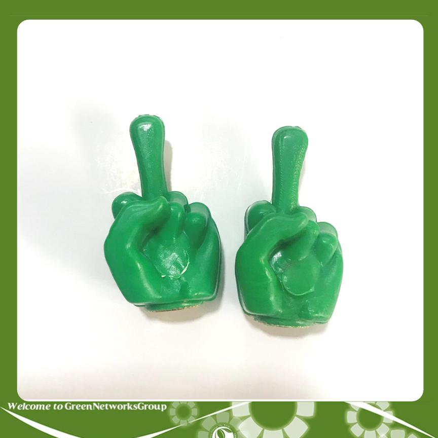 Nắp chụp van vòi xe kiểu bàn tay trang trí xe máy GreenNetworks( bộ 2 cái)