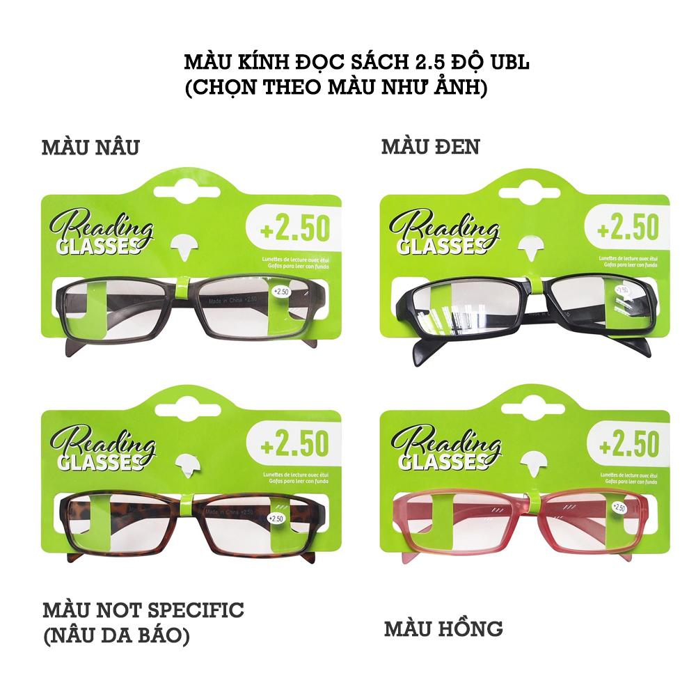 Kính viễn đọc sách +2.50 độ UBL AE0880